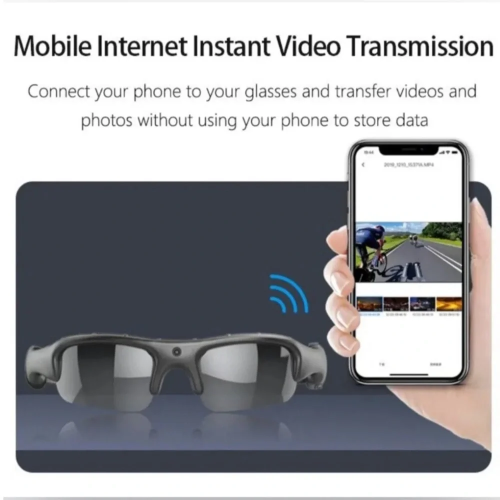 Smart Camera Glasses 1080P HD Wireless Android/IOS with Audio